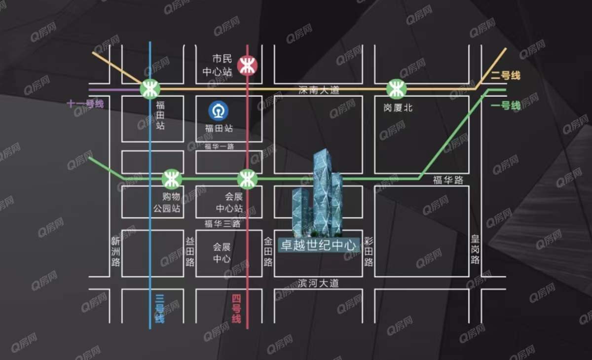 卓越世紀中心，皇崗商務中心-均價230元/平