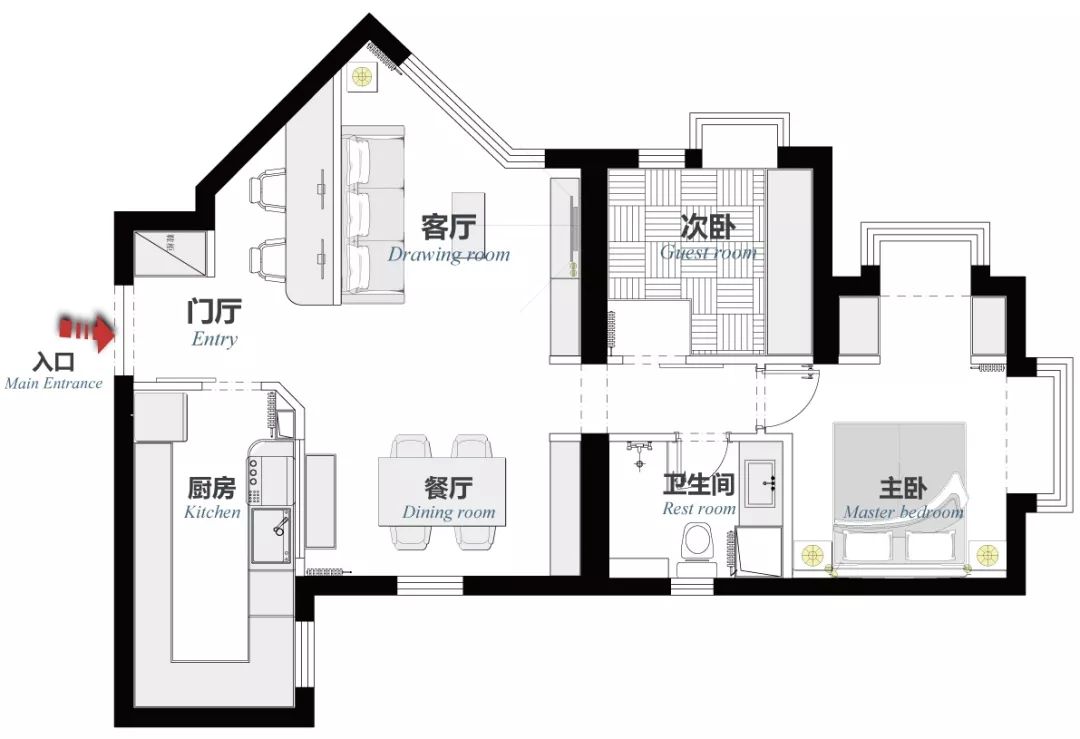 該小區(qū)也有小戶(hù)型可以選擇